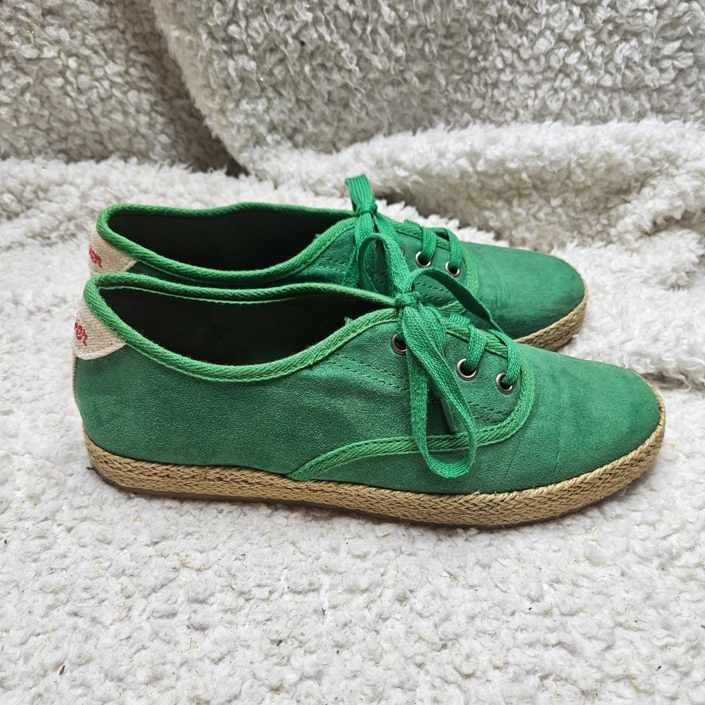 S.‎ Oliver Green Canvas Espadrille Low Sneakers sz 41